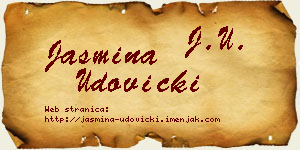 Jasmina Udovički vizit kartica
